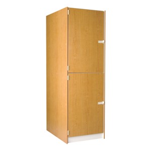 Large Instrument Locker w/ Solid Doors - 2 Compartments (37 7/8" D)